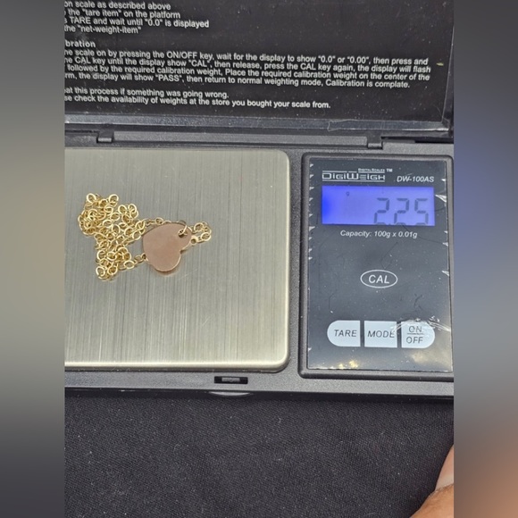 14K Gold Bracelet With 14K Gold Dangling Heart - Picture 7 of 7